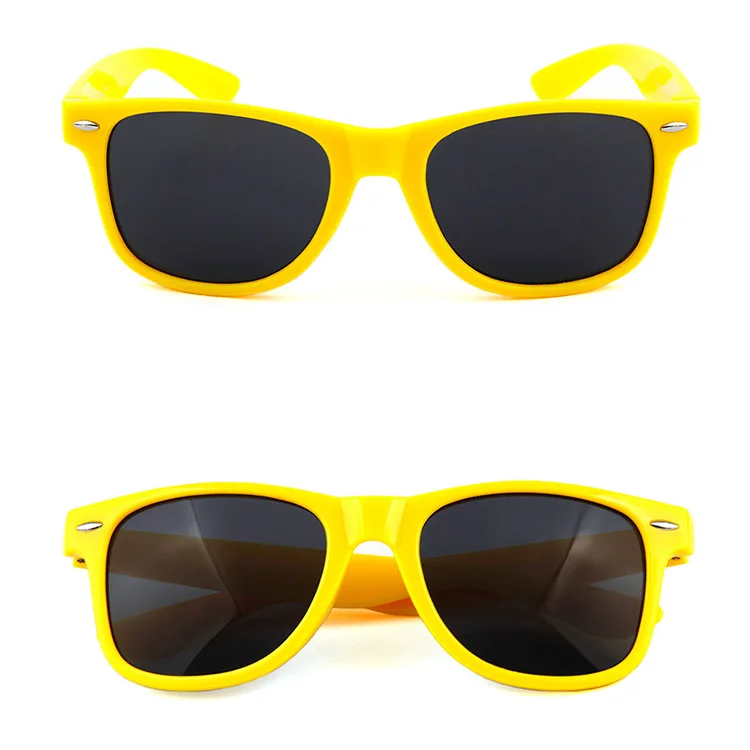 Cheap Plastic Promotional Sun Glasses Mirror Lens Custom Logo Fashion