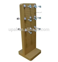rotating nail polish wooden display rack
