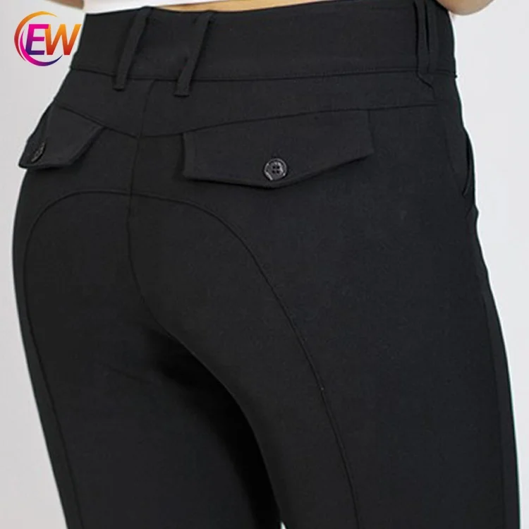 Women Active Silicone Grip Full Seat Horse Riding Clothing Breeches, Polyester Spandex Horse Riding Pants