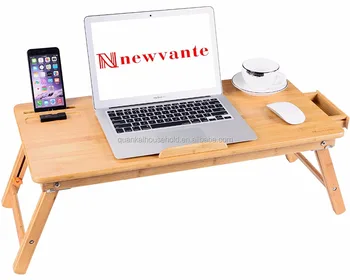 Adjustable Multifunctional Foldable Laptop Lap Desk Bamboo Bed