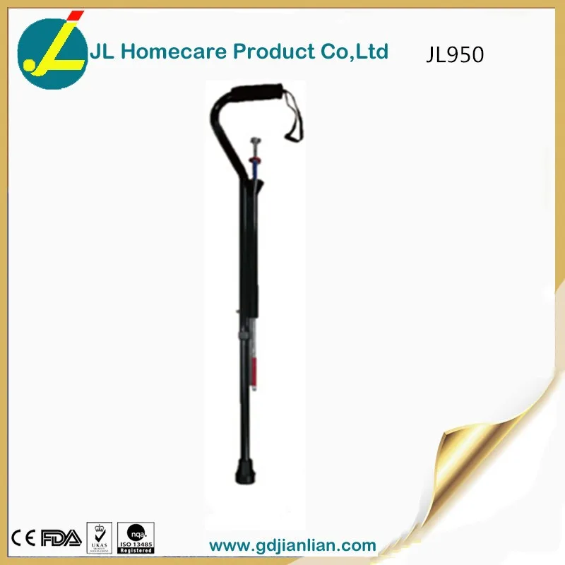 New Design 2016 Aluminum Lightweight Walking Stick With Pick Up Stool