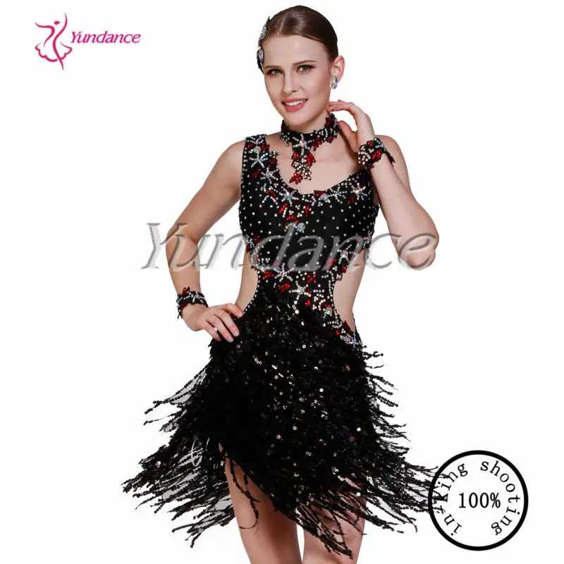 2016 Beautiful Party Dance Costume Latin Salsa Competition Dress L