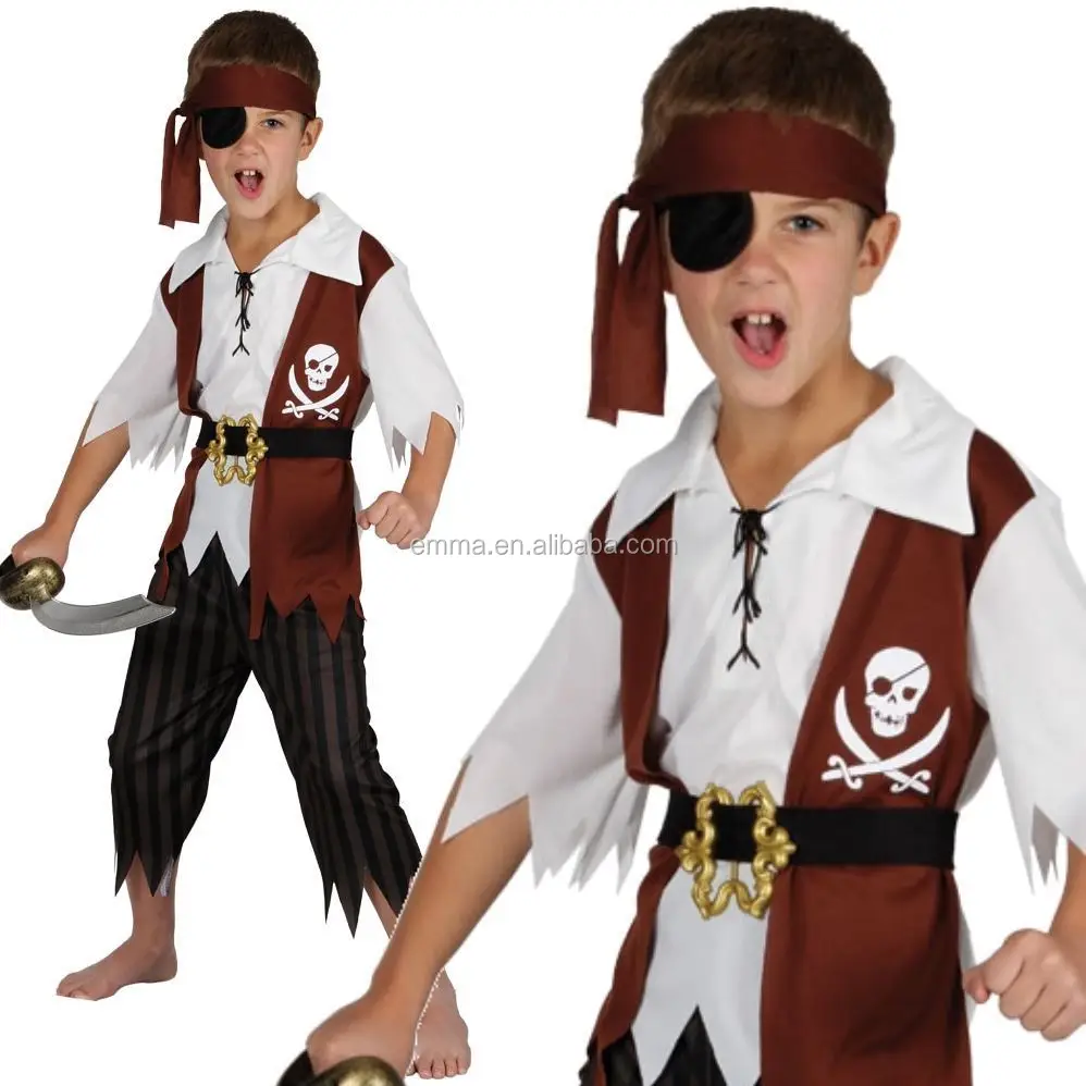 CHILDRENS PIRATE FANCYDRESS COSTUME OUTFIT HALLOWEEN