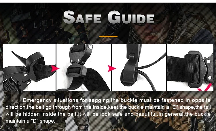 3 parts western metal  belt buckle Quick Release automatic flip top Buckle Web Belt military buckle for tactical belt