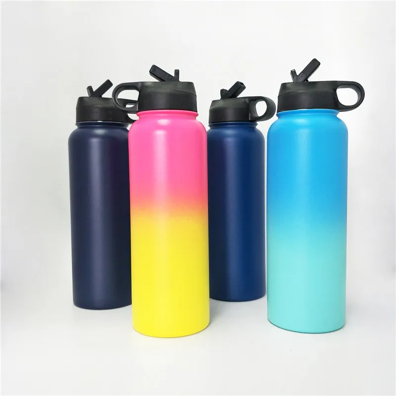 Hot Selling 1200ml Vacuum Flask With Flip Straw 18 8 Stainless Steel 