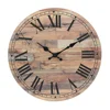 Old-Fashioned Stylish Round Cork Battery Powered Rustic Wall Decoration Wall Clock