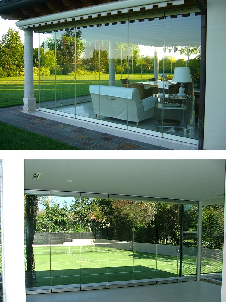 2frameless glass door