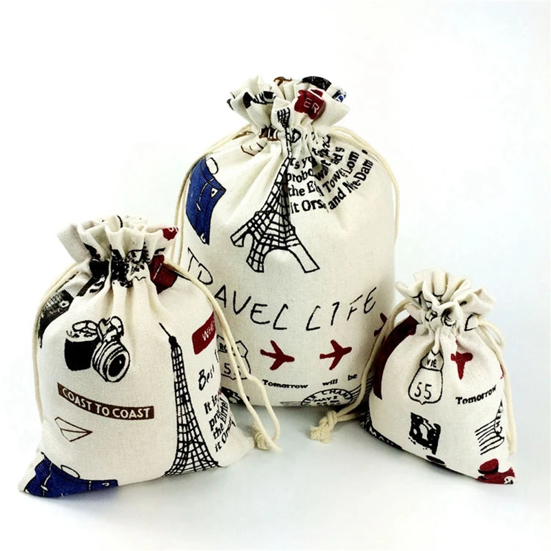 High Class Cotton Cloth Small Fabric Drawstring Bag With Ce Certificate