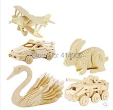 3D dřevěné puzzle různá zvířátka z Aliexpress