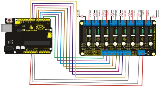 Keyestudio 8 Channel Solid-state Relay Module For Arduino - Buy Eight