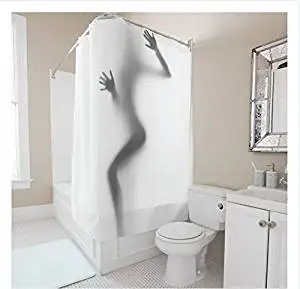 Naked Lady Silhouette Shower Curtain