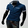 New men's wear grid 2018 Polo shirt slim Color matching short sleeves