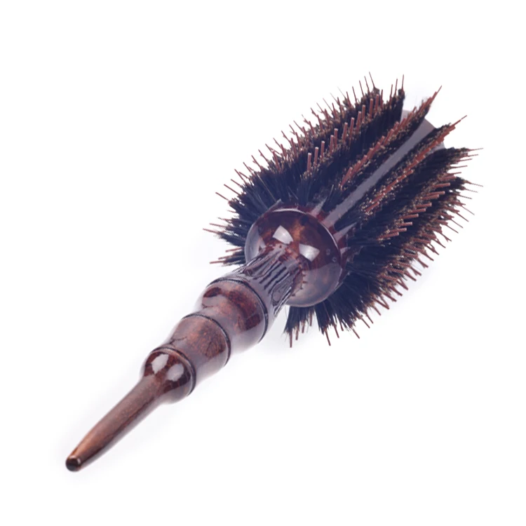 EUREKA 28034-55PA-CF Engraved Wooden Bristle Round Hair Brush UV Painting on Surface Barrel Brush