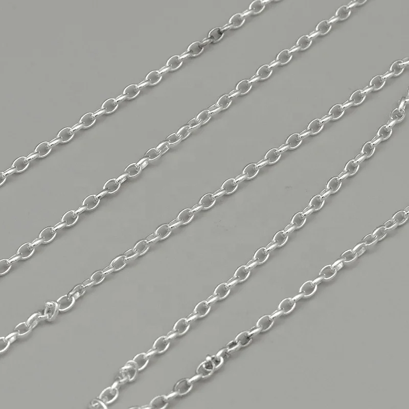 En gros 925 R&eacute;sultats de Bijoux En Argent Sterling Boucle Argent Rouleau de Cha&icirc;ne Pour La Fabrication De Bijoux Fournitures