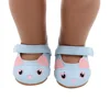Hot sale american 18 inch doll accessories baby girl shoes Cartoon shoes Embroidered shoes
