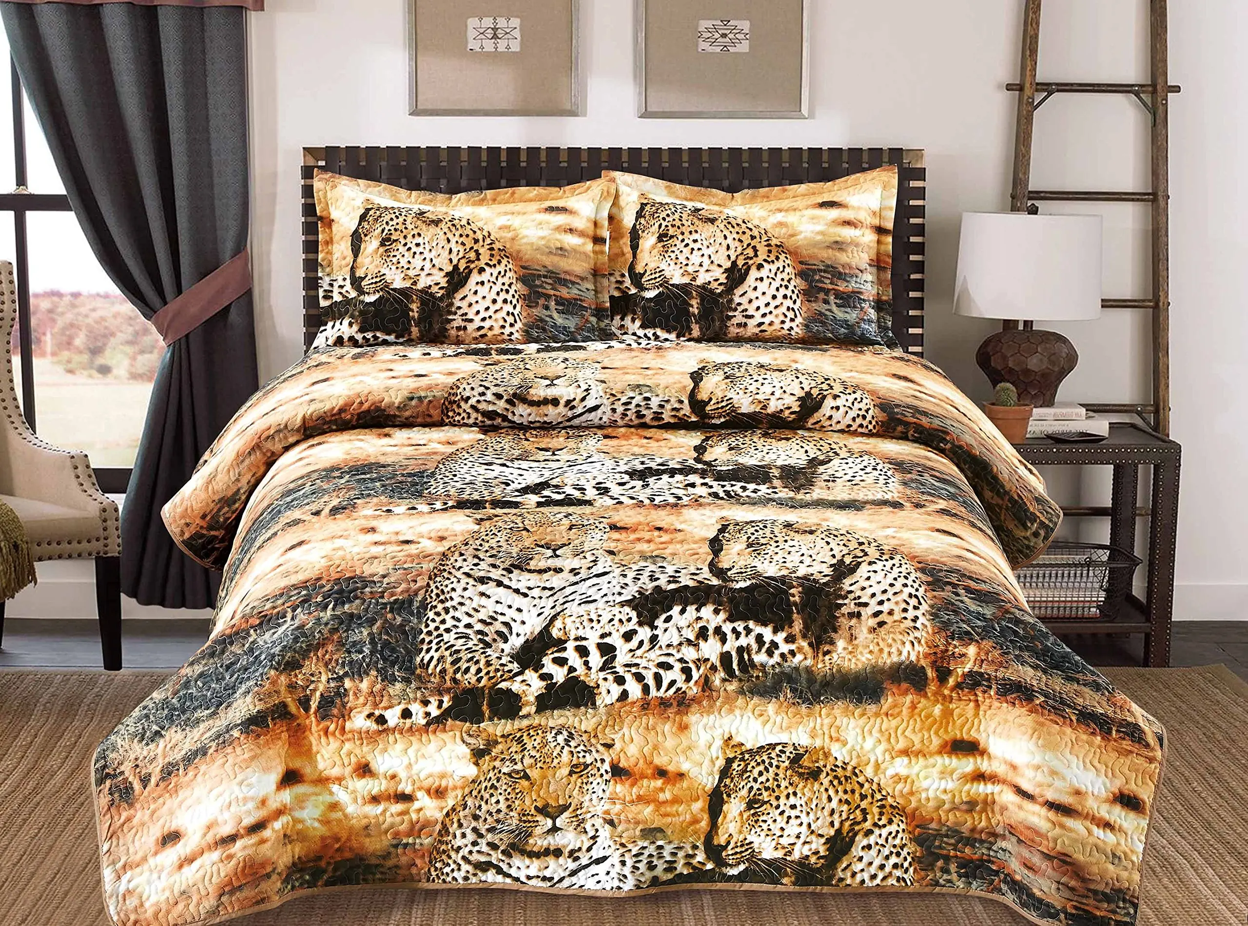 Cat Print Bedding Set Bed Linens Single Double Queen King Size