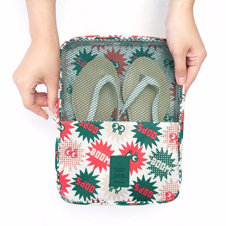 Promotional Polyester Zipper Shoes Hanging Dust Cover Travel Soccer