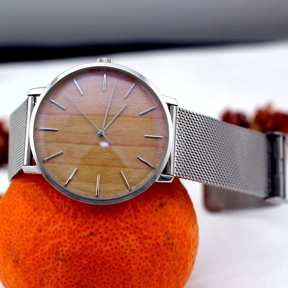 Wood Watch Face Mechanical No Battery Watch Automatic Watches Men Wrist