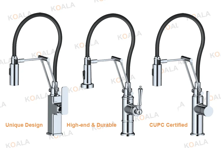 61-9 Nsf Upc Unique Restaurant Basin Commercial Kitchen Pull Out Faucet