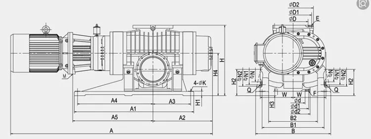 roots vacuum pump for paper mill machine details