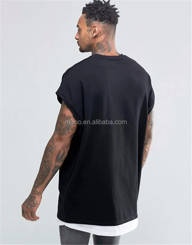 black sleeveless t shirt men