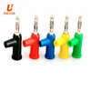 Coutum Sliver 4mm Male Right Angle Solderless Banana Plugs With High Quality