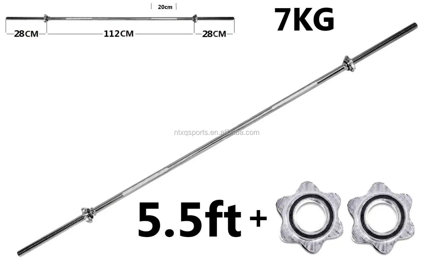 7ft spinlock barbell