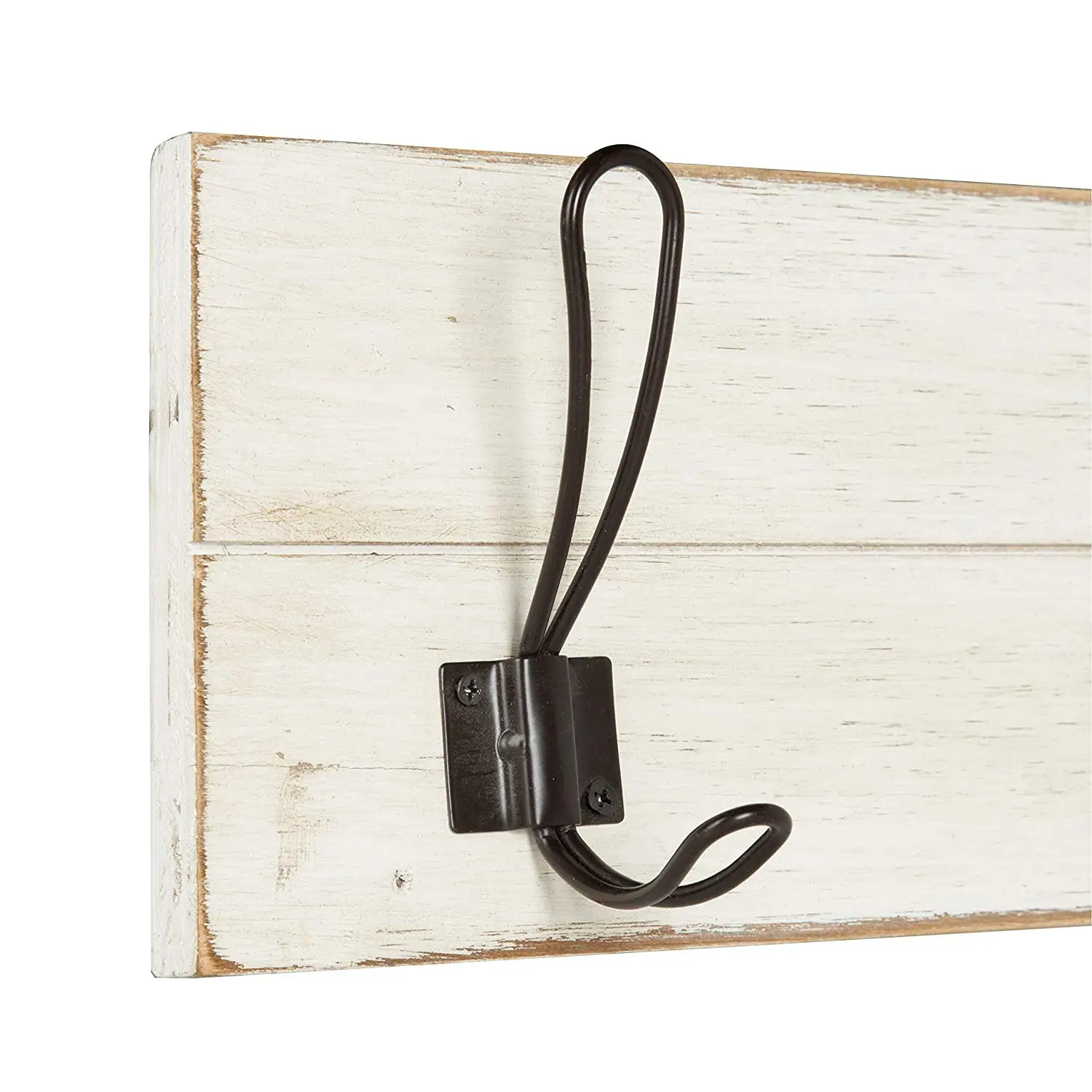 Distressed White Wood Shiplap Wall Mounted Key Hook Rack - Buy Key Hook ...