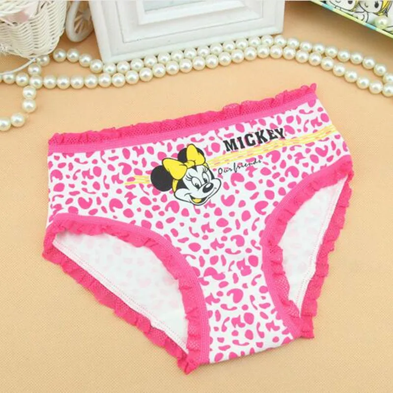 New 2016 Free Shipping Girls Briefs Cartoon Lace 100 Cotton Children s Pants 12 pcs lot