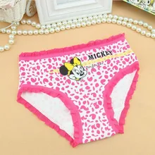 New 2016 Free Shipping Girls Briefs Cartoon Lace 100% Cotton Children’s Pants 12 pcs/lot Lovely Leopard Kids Underwear