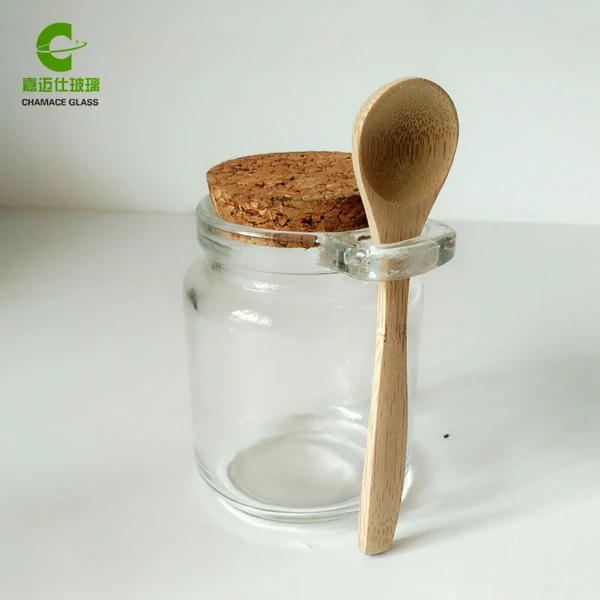 High Quality Glass Jar With Wooden Lid And Spoon For Food Buy Glass