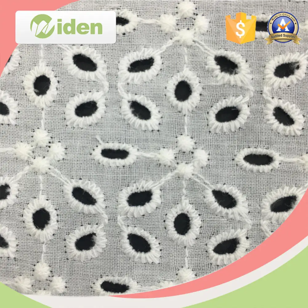 Afrian 100% Cotton Eyelet Embroidery Lace Fabric