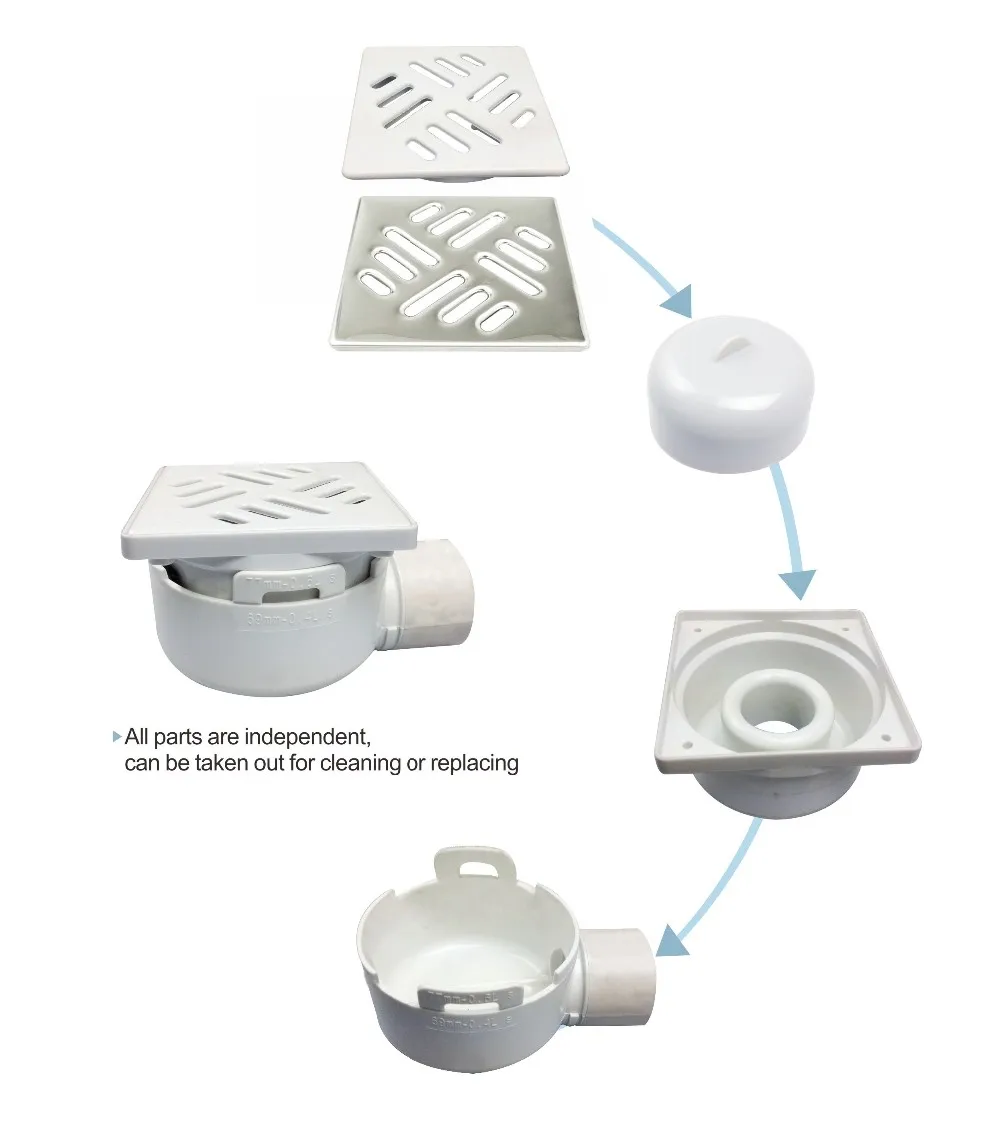 Pvc Floor Drain With Sus Cover Buy Pvc Floor Drain,Floor Drain,Drain