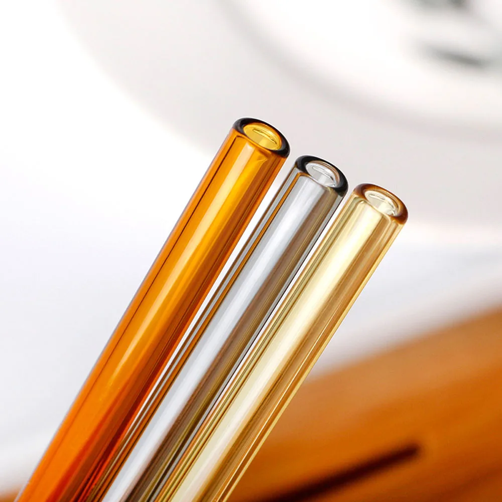 Wholesale Glass Straws Drinking Bent Straight Smoothie Straws Set Buy