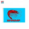 Shrimp Blue 3x5 inches Polyester Flag fish markert Decorative Items