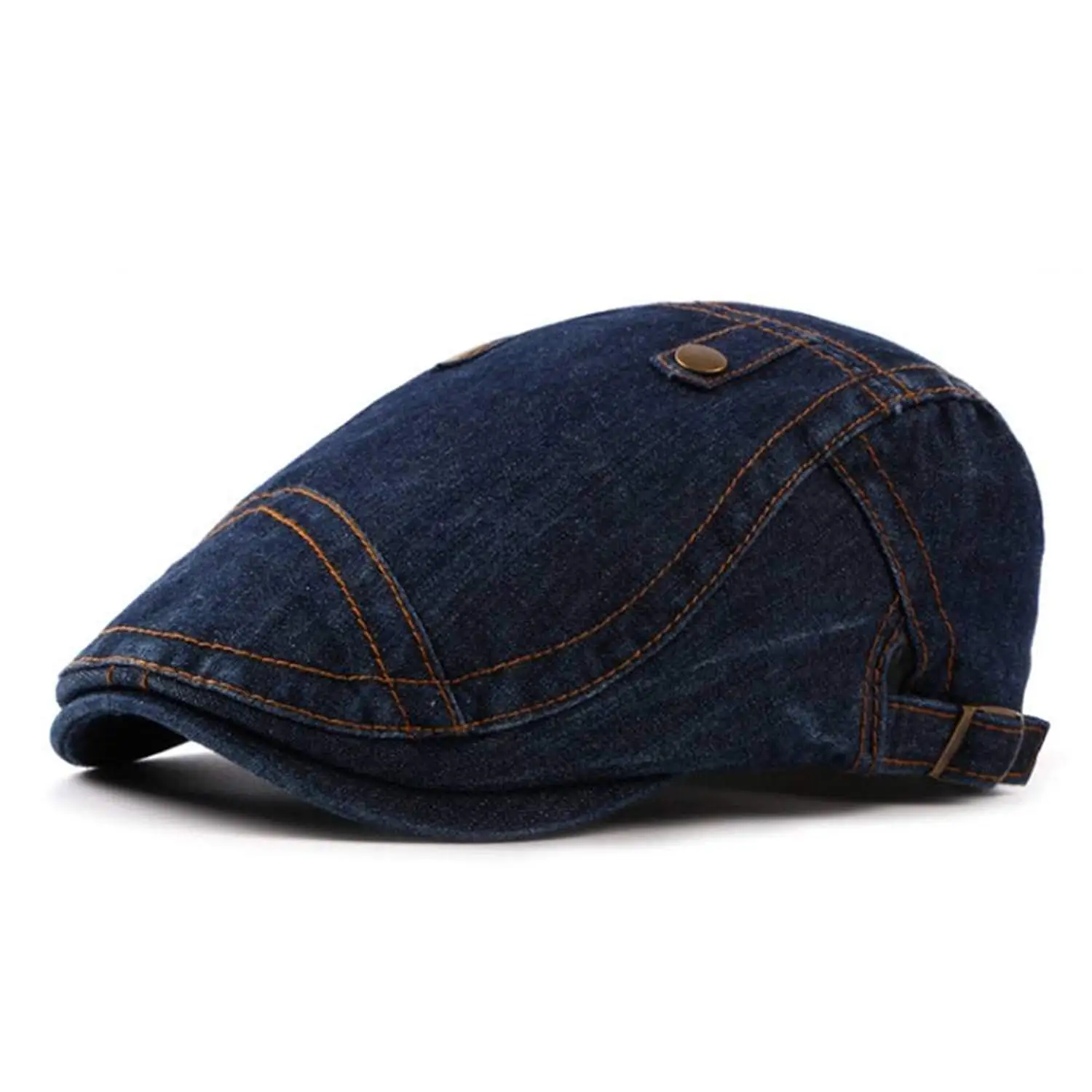 Roffatide Unisex Denim Flat Cap Newsboy Ivy Irish Hats Jean Cabbie Scally Cap Duckbill Hat