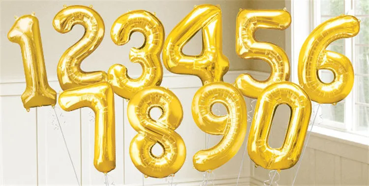 mini number balloons