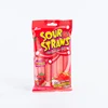 sour raspberry gummy candy for straw shape