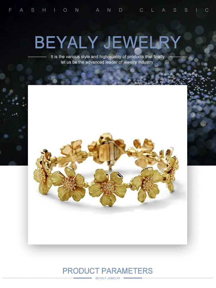 Fine quality flower chain women's bracelets