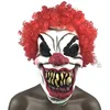 Latex Halloween Party Cosplay Face Mask Adult Scary Clown Costumes Mask with Hairs