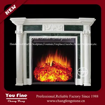 Decorative White Marble Electric Fireplaces Surround Buy White