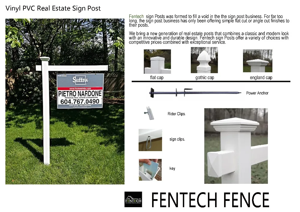 White Vinyl /plastic Sign Post Buy Cheap Sign Post,Pvc Sign Post,Real