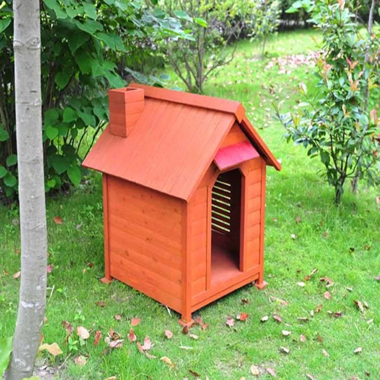Köpek Kulübesi Ev Ahşap Plastik Kahverengi Köpek Kedi Ev Açık Çatı Pet