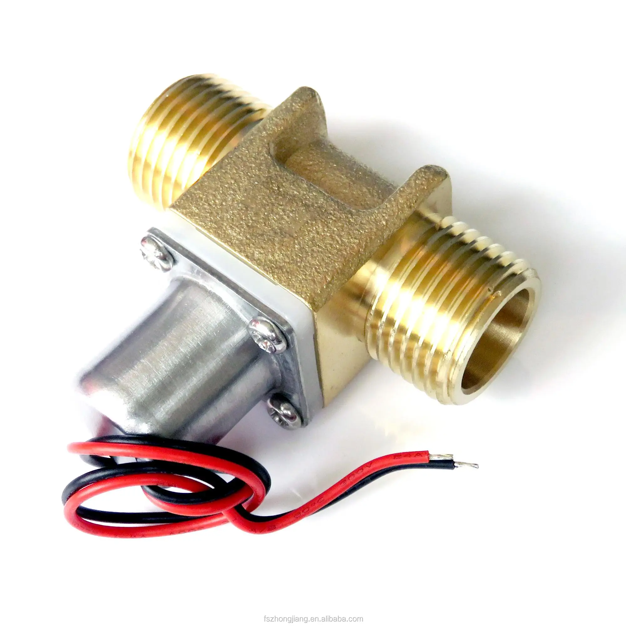 brass electric solenoid valve positive negative ends