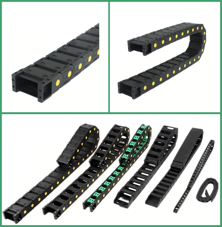 H60x100 Bridge Electriacal PA66 Towline Flexible Plastic Energy Protect Cable Cable Drag Chain