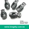 (#ST0629) 7mm large hole nylon plastic oval cord lock stopper with spring for man clothing