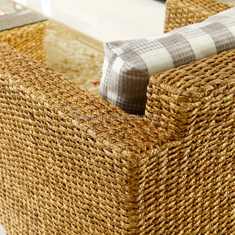 Indoor Sunroom Natural Rattan Seagrass Wicker Conservatory Furniture