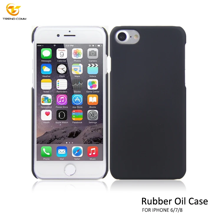 2016 Trending Products Simple Black Rubber Phone Case For Iphone 7