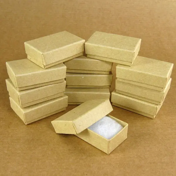 Small Color Kraft Chipboard Jewelry Gift Boxes With Lids - Buy ...