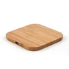 round square heart shaped Wireless battery charger bamboo